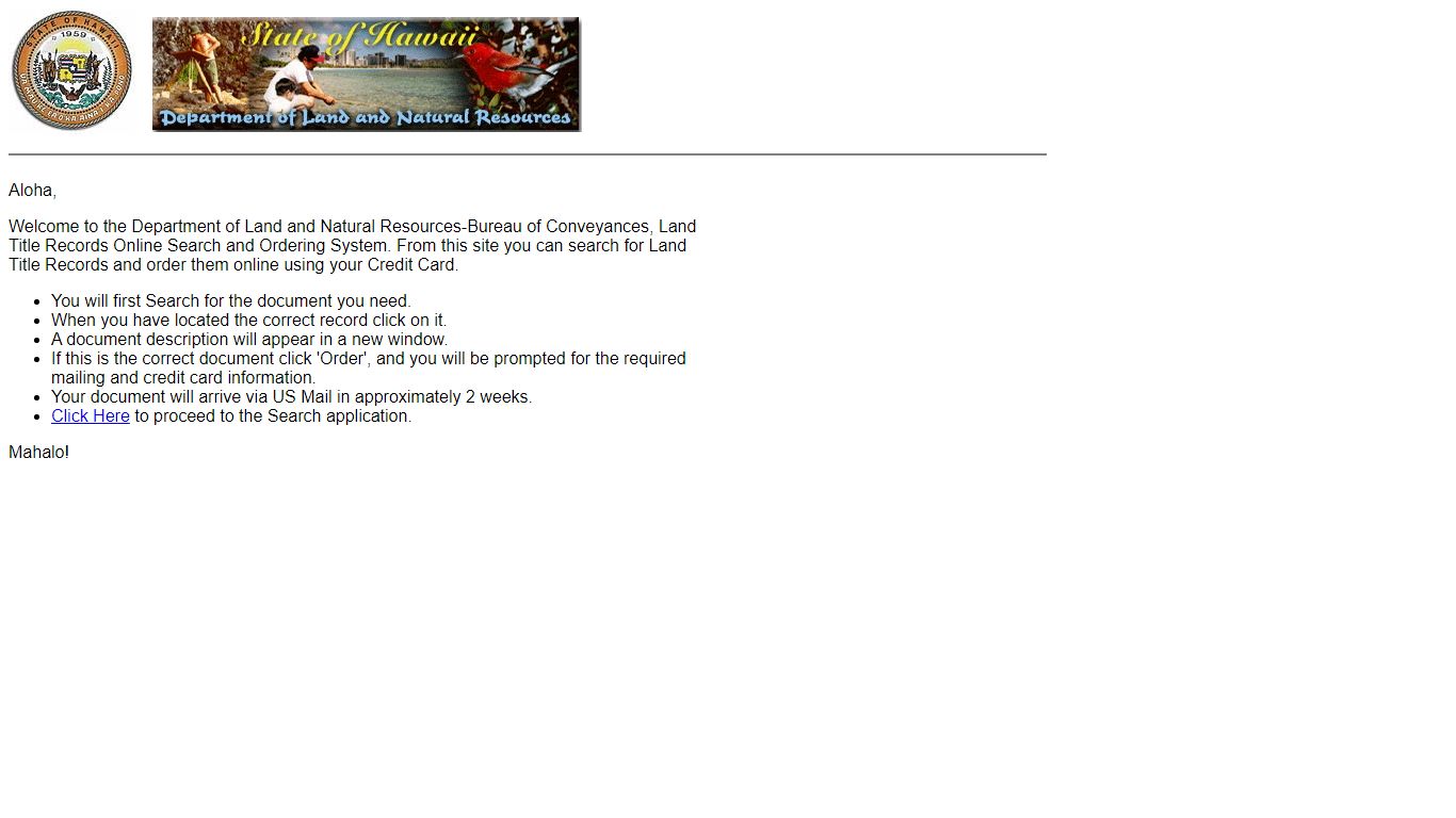 DLNR-Bureau of Conveyances - Hawaii