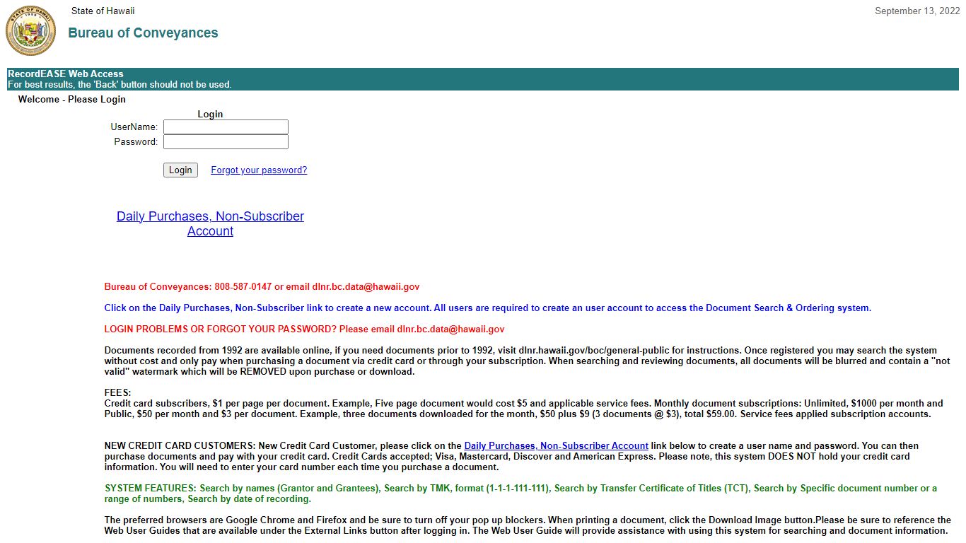 RecordEASE Web Access